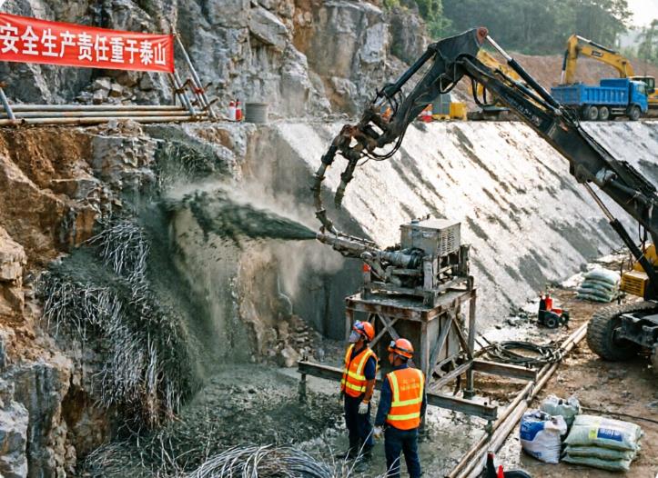 佛山钢纤维喷锚施工